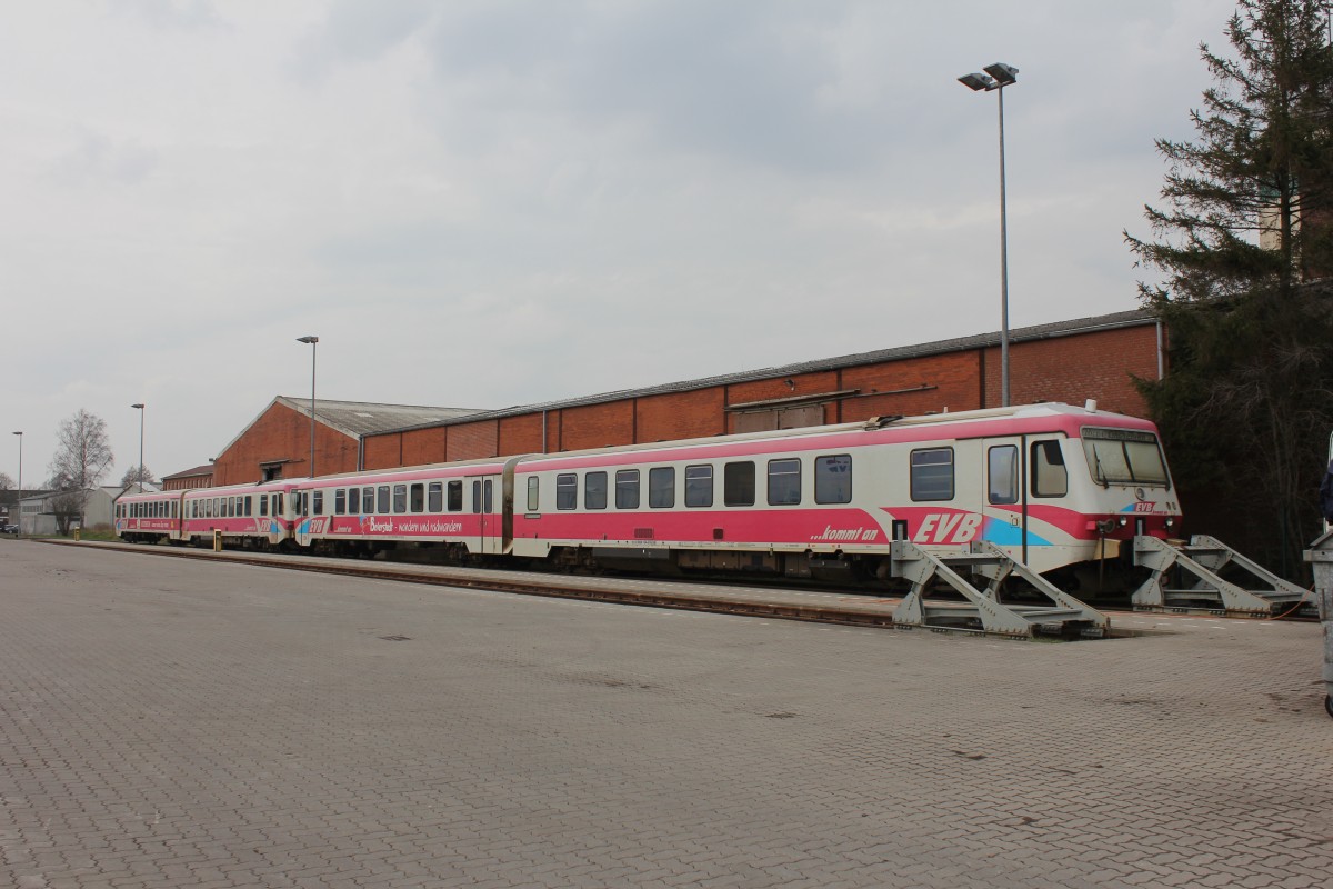 evb 628 154-6 abgestellt am 16.04.2013 im BW Bremerv�rde